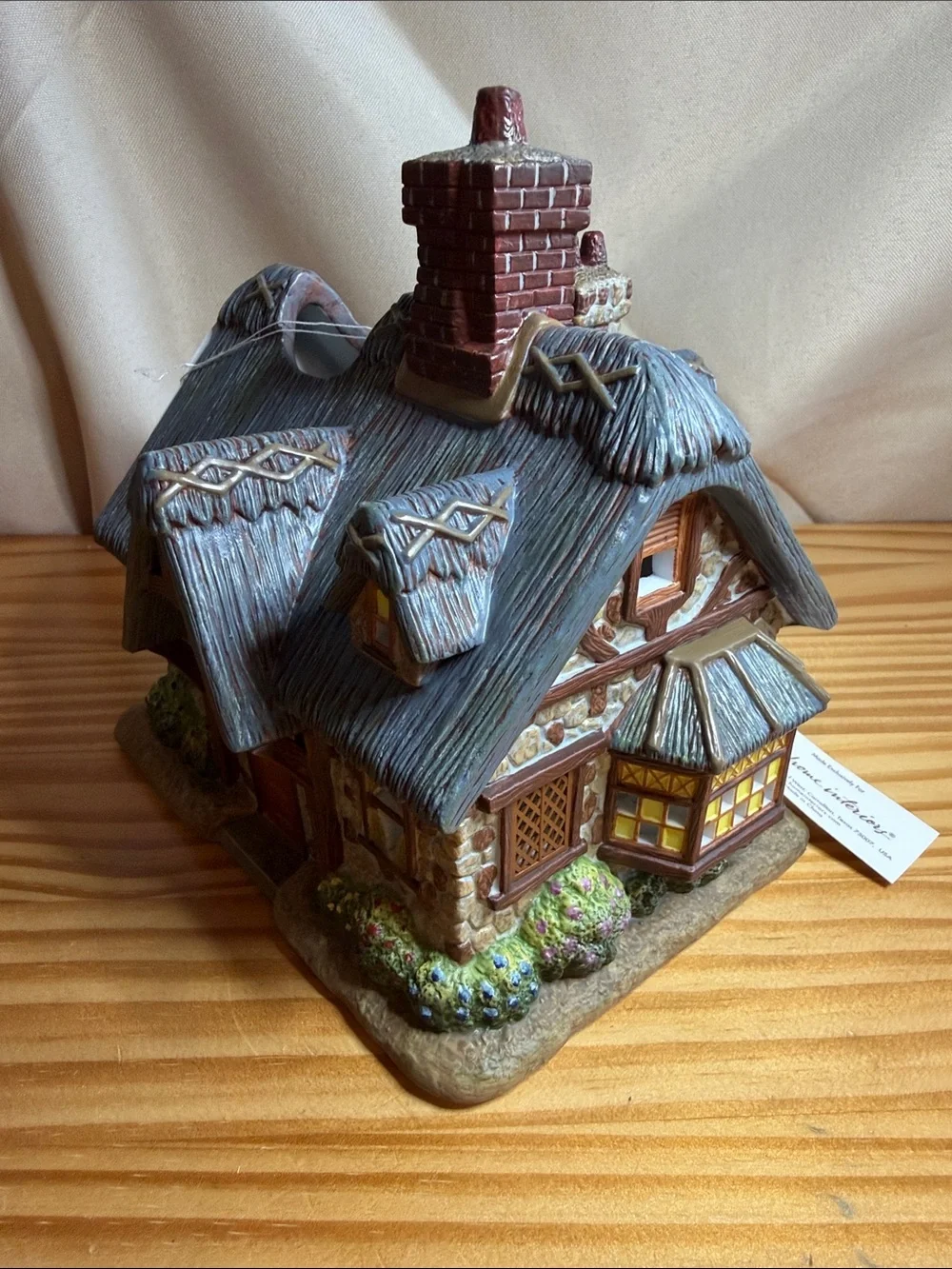 NIB 2006 Thomas Kinkade Stillwater Cottage Candle Holder Home Interiors 12648